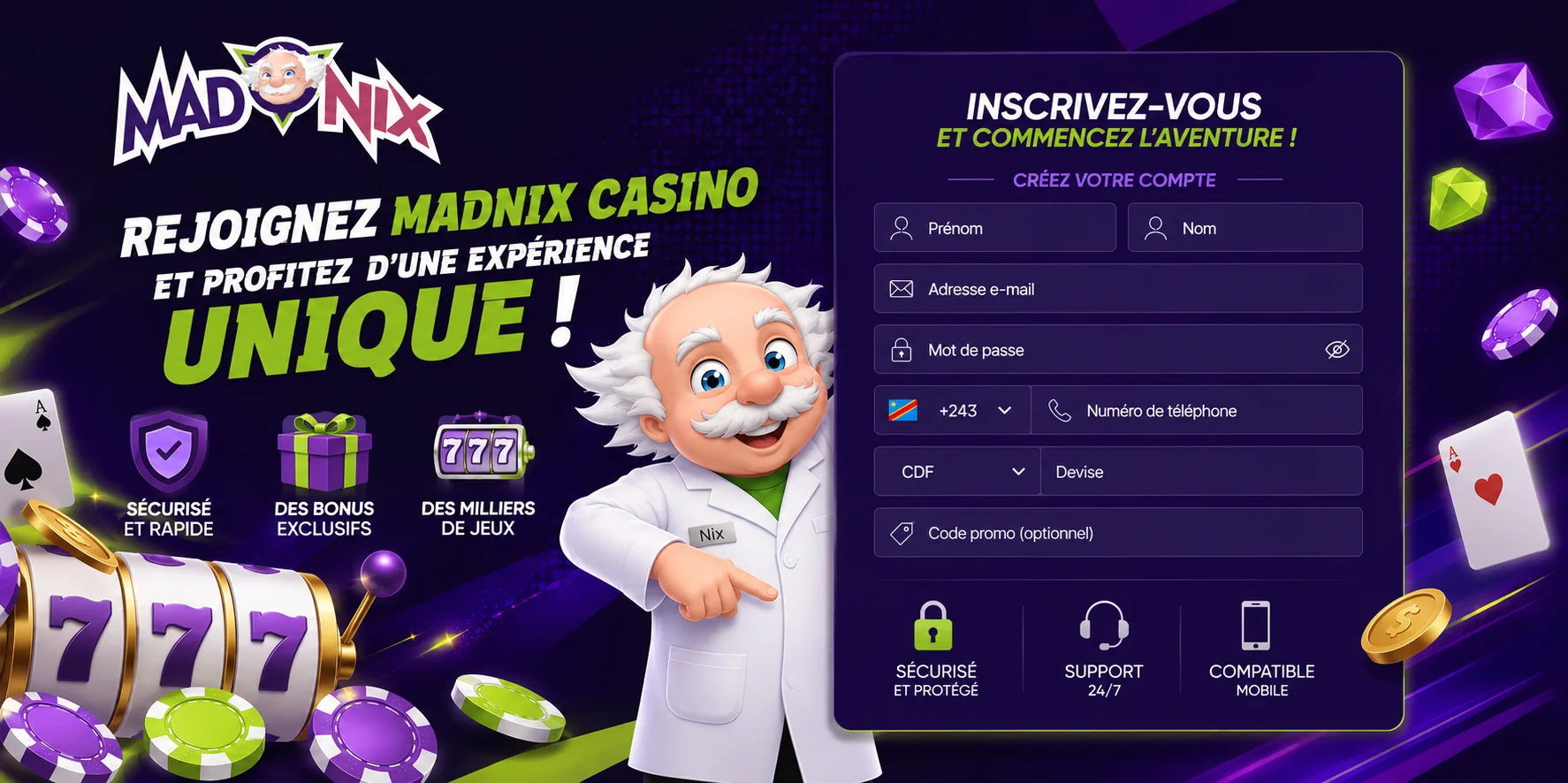 madnixrdc-2 Inscription au casino Madnix